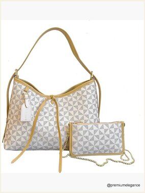 PU Leather Tote Bag with Coin Purse - Large Capacity Shoulder Bag